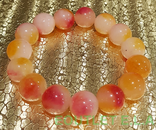 13mm GENUINE ROSE JADE BRACELET-19.5cm